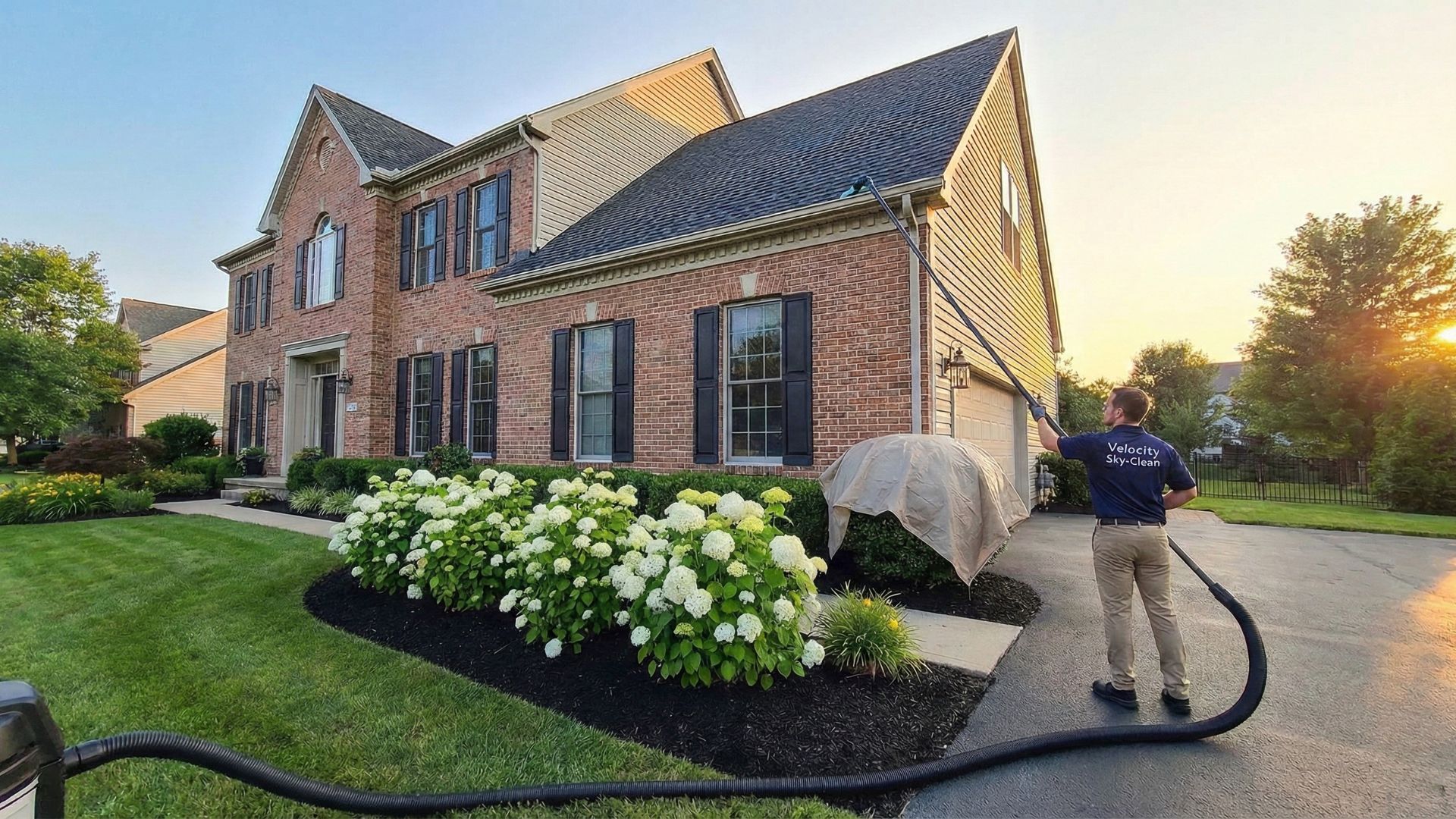 Clean garden mulch after gutter cleaning